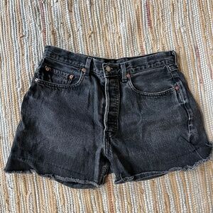 Vintage Levi's black jean cutoffs